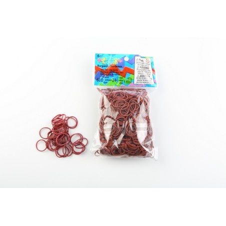 Elastiques RAINBOW LOOM Marron Bordeaux