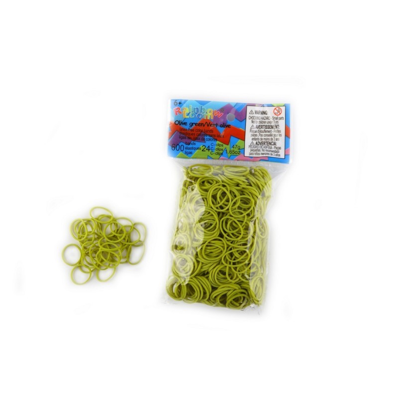Elastiques RAINBOW LOOM Vert Olive