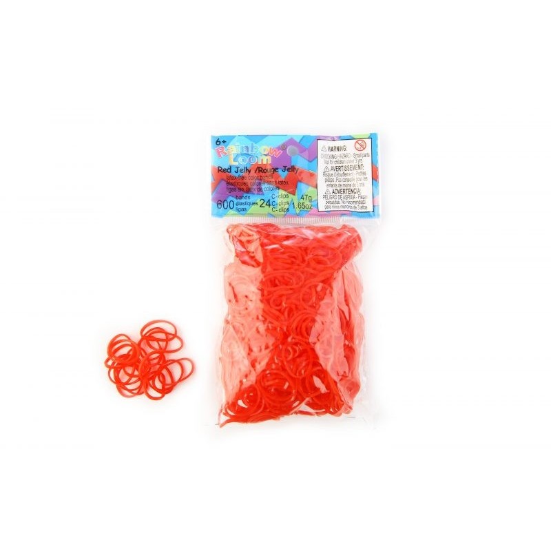Elastiques RAINBOW LOOM Rouge Jelly