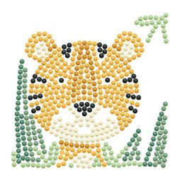 Kit DIAMOND DOTZ® avec cadre Le tigre des bois