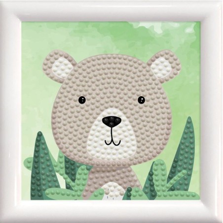 Kit DIAMOND DOTZ® avec cadre L'ours des bois
