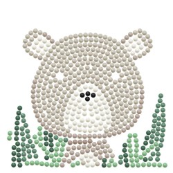 Kit DIAMOND DOTZ® avec cadre L'ours des bois