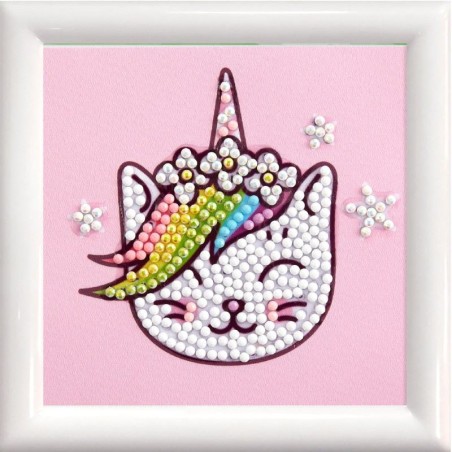 Kit DIAMOND DOTZ® avec cadre Chaton licorne