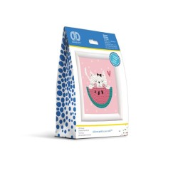 Kit DIAMOND DOTZ® avec cadre Le chaton pastèque