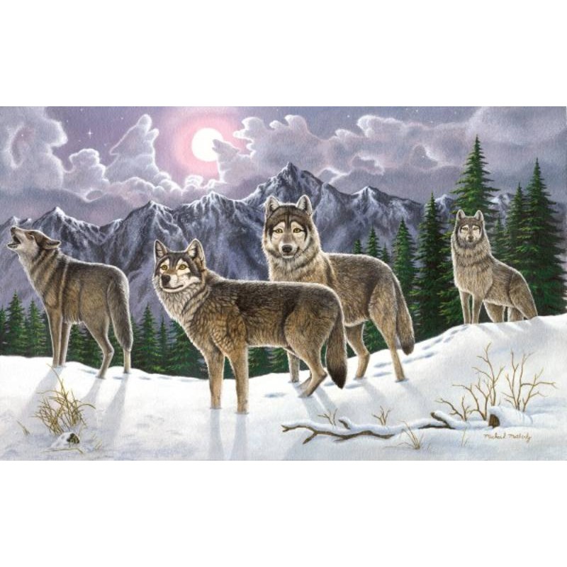 Kit ROYAL LANGNICKEL® Peinture au numéro - Les loups