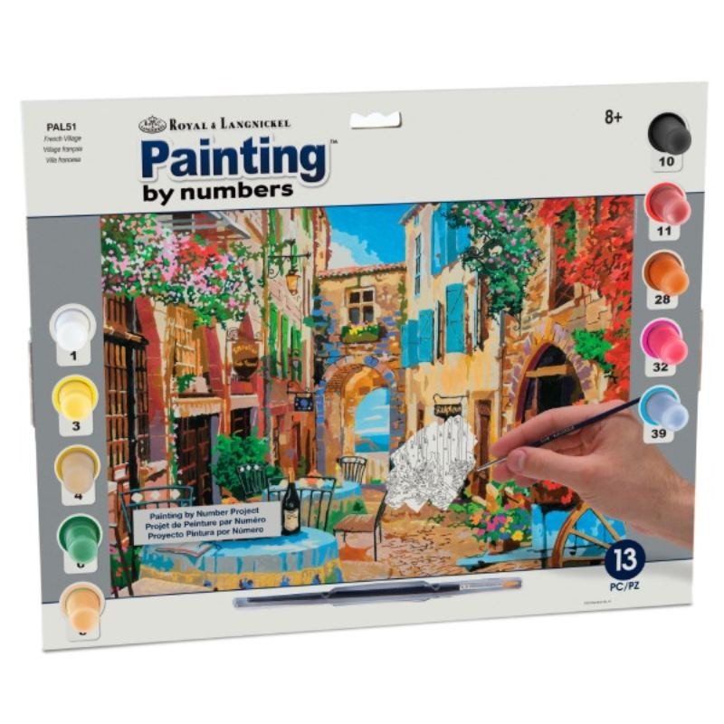 Kit ROYAL LANGNICKEL® Peinture au numero - Le village français