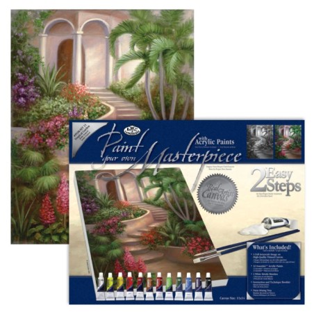 Kit ROYAL LANGNICKEL® Peinture d'art sur châssis - Jardin tropical
