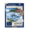 Kit ROYAL LANGNICKEL® Peinture au numero toile sur châssis - L'île aux dauphins