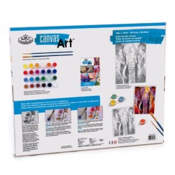 Kit ROYAL LANGNICKEL® Peinture d'art sur châssis  - L'éléphant