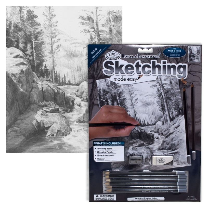 Kit ROYAL LANGNICKEL® Croquis - Esquisse Le torrent de montagne