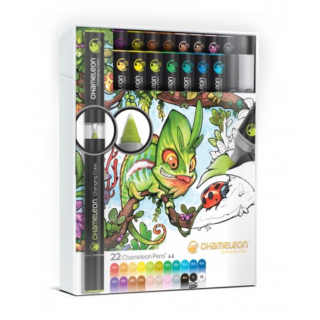 CHAMELEON Coffret Deluxe - 22 marqueurs encre alcool