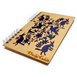 Carnet bois rechargeable KOMONI® – Modèle Les animaux de Frida