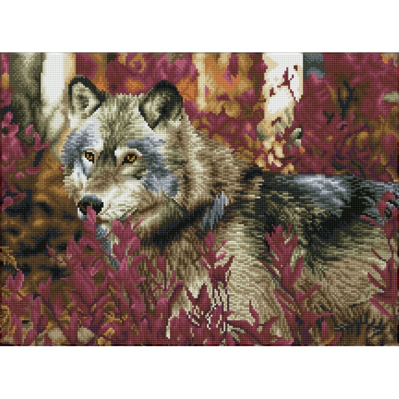 DIAMOND DOTZ® Carré Loup d'Automne