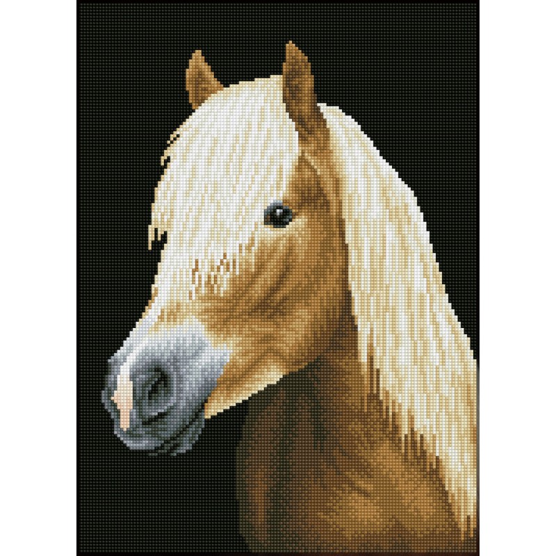 DIAMOND DOTZ® Carré Cheval brun - Intermédiaire