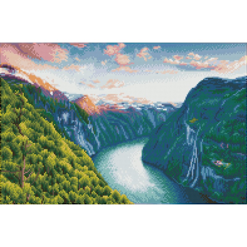 DIAMOND DOTZ® Carré Rivière traversante