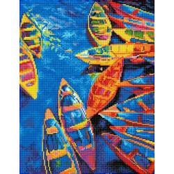 DIAMOND DOTZ® Carré Baie bleue