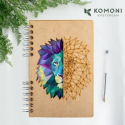 carnet bois komoni lion