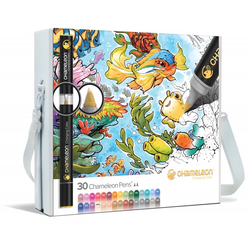 CHAMELEON Coffret Complémentaire - 30 marqueurs encre alcool– Accessoires inclus