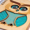 Carnet bois rechargeable KOMONI® – Modèle Sage hibou