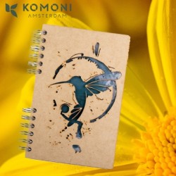 carnet bois komoni colibri encre