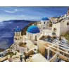 DIAMOND DOTZ® Carré : Vue sur Santorin - Intermédiaire