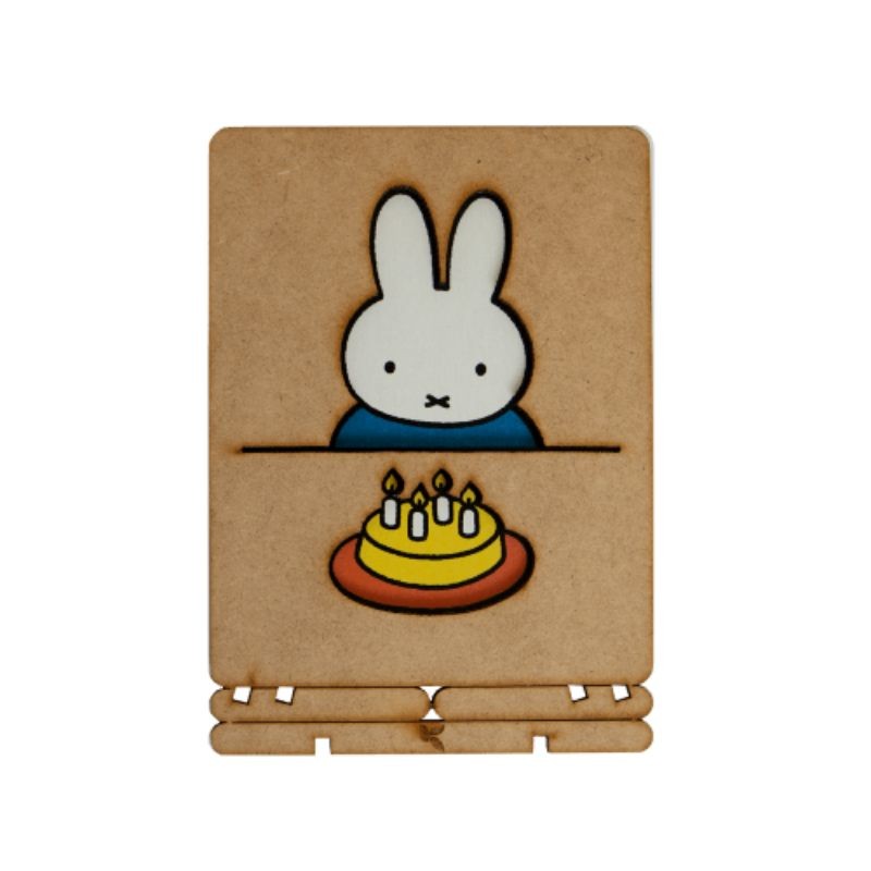 Carte bois Joyeux anniversaire Miffy_Komoni