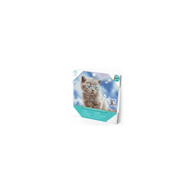DIAMOND DOTZ® Carré Bougie de la Paix - Intermédiaire - Avec cadre