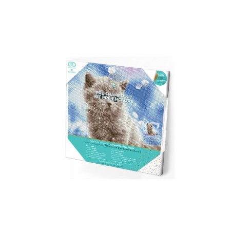 DIAMOND DOTZ® Carré Bougie de la Paix - Intermédiaire - Avec cadre