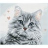 DIAMOND DOTZ® Carré Pricilla le Chat - Intermédiaire - Sans cadre