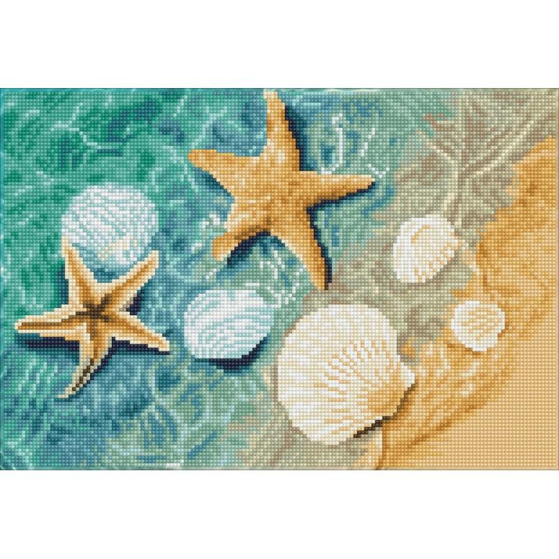 DIAMOND DOTZ® Carré Tableau de Coquillages