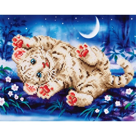 Kit DIAMOND DOTZ® Bébé Tigre dans la neige - Sans cadre