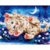 Kit DIAMOND DOTZ® Bébé Tigre dans la neige - Avec cadre