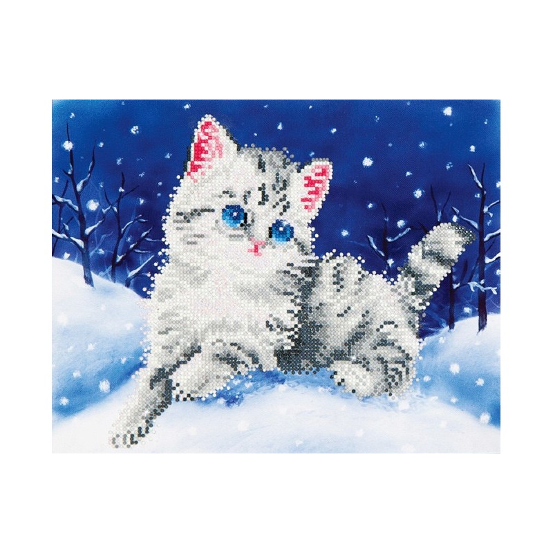 Kit DIAMOND DOTZ® Chaton dans la neige