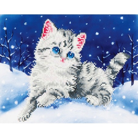 Kit DIAMOND DOTZ® Chaton dans la neige