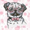 Kit DIAMOND DOTZ® Chien Bouledogue à lunettes - Avec cadre