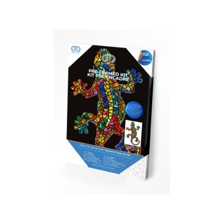 Kit DIAMOND DOTZ® Gekko lézard - Avec cadre