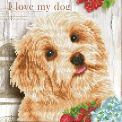 Kit DIAMOND DOTZ® J'aime mon chien - Avec cadre