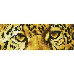 Kit DIAMOND DOTZ® Le regard du Léopard - Avec cadre