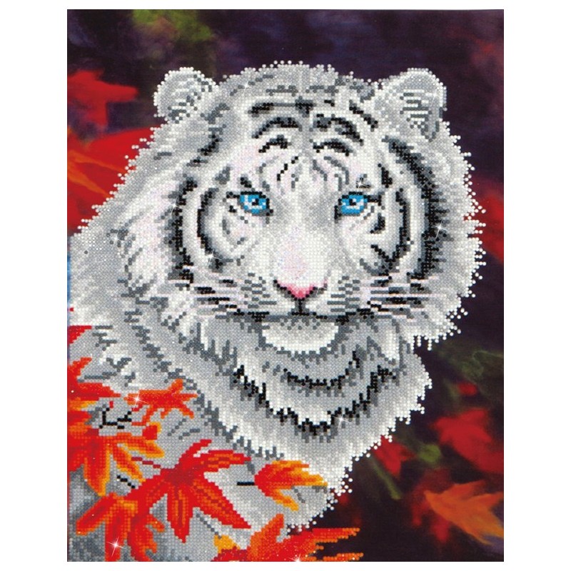 Kit DIAMOND DOTZ® Le tigre blanc - Sans cadre