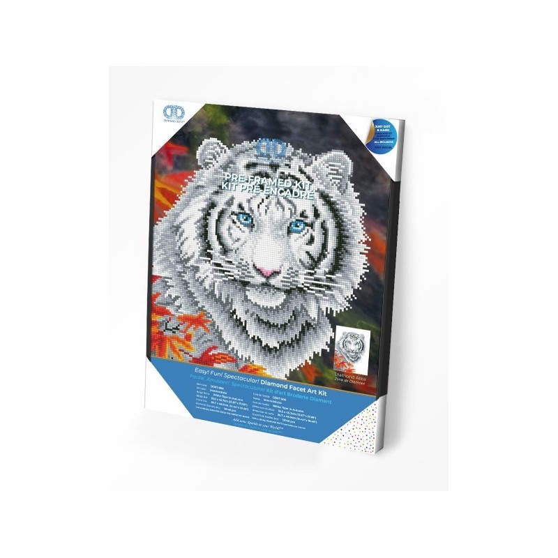 Kit DIAMOND DOTZ® Le tigre blanc - Avec cadre