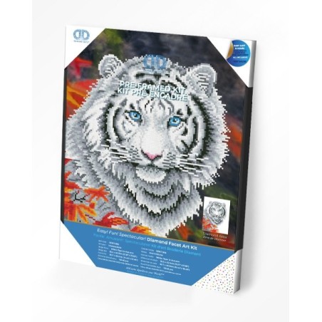Kit DIAMOND DOTZ® Le tigre blanc - Avec cadre