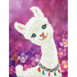 Kit DIAMOND DOTZ® Lulu Lama - Avec cadre