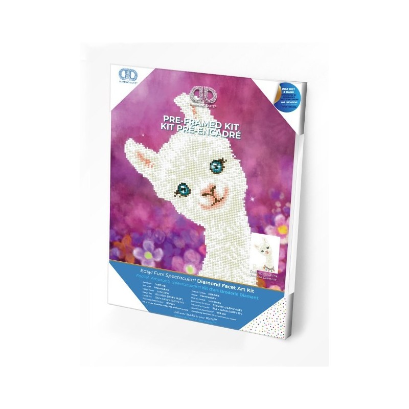 Kit DIAMOND DOTZ® Lulu Lama - Avec cadre