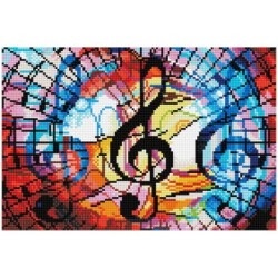 Kit DIAMOND DOTZ® Notes de musique - Avec cadre