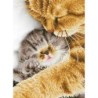 Kit DIAMOND DOTZ® Tendres moments entre chats - Sans cadre
