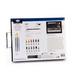 Coffret bois noir transparent ROYAL LANGNICKEL® Peinture acrylique 21pcs