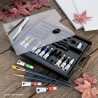 Coffret bois noir transparent ROYAL LANGNICKEL® Peinture acrylique 21pcs