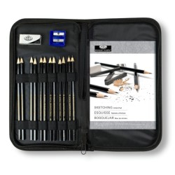 Trousse Esquisse ROYAL LANGNICKEL® 16 pièces