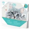 DIAMOND DOTZ® Carré Pricilla le Chat - Intermédiaire - Avec cadre