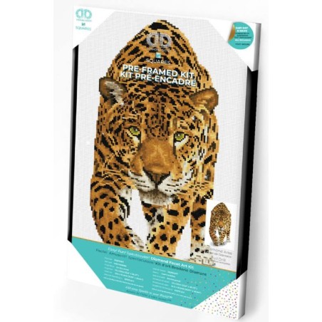 DIAMOND DOTZ® Carré Prince jaguar - Avec cadre